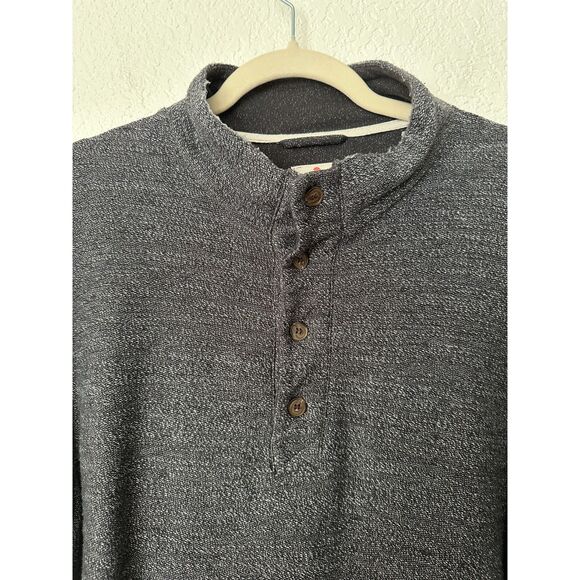 Marine Layer Clayton Henley Sweater Pullover Cotton Blend Gray Mens Large - Picture 2 of 9